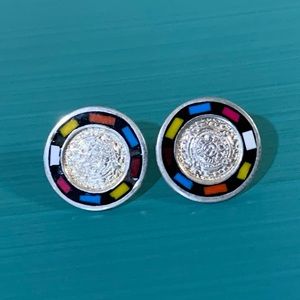 925 Mexico 💗 sterling silver & amerel earrings